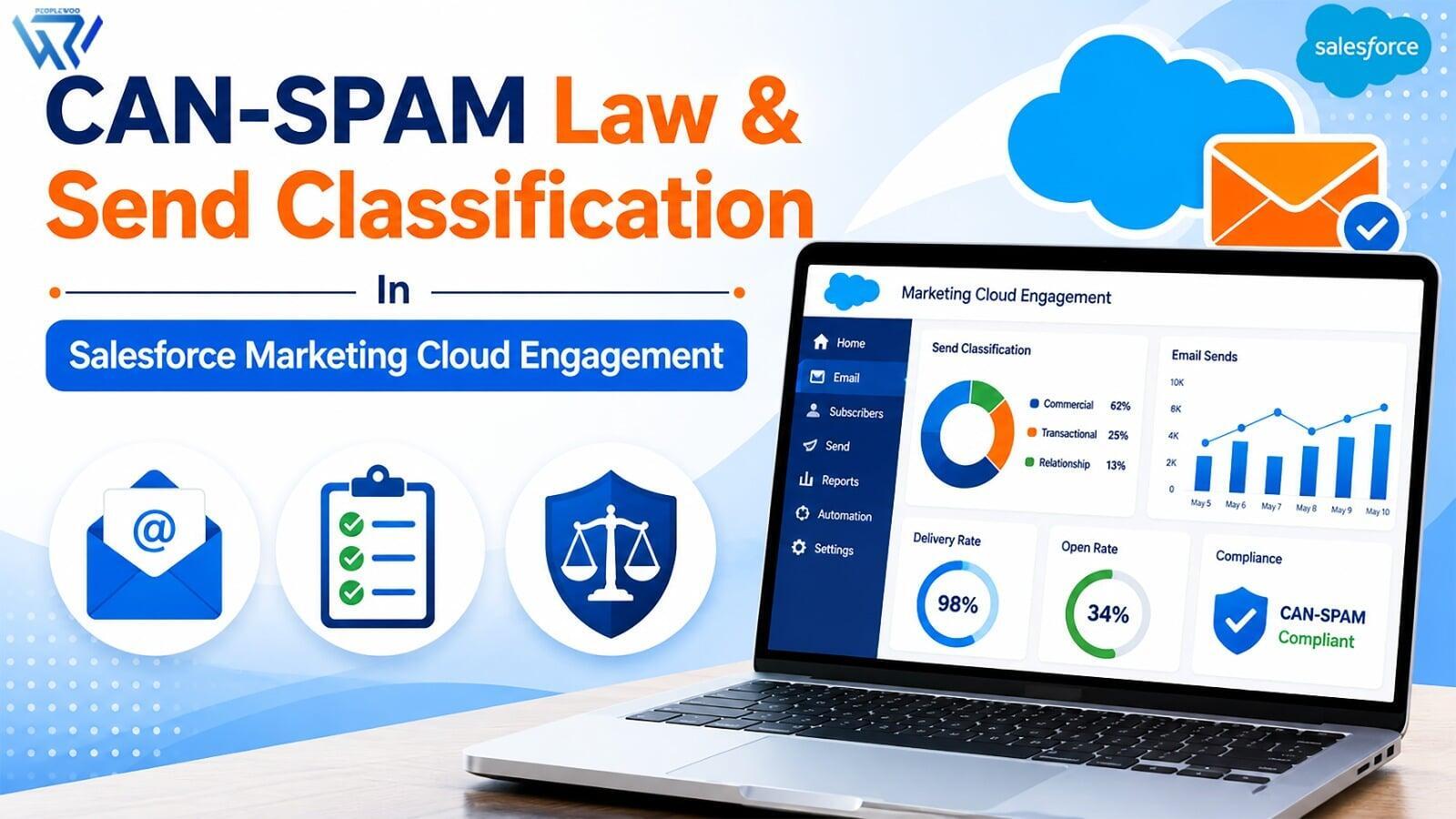 Can SPAM Law & Send Classification In Salesforce Marketing Cloud Engagement | Peoplewoo Skills